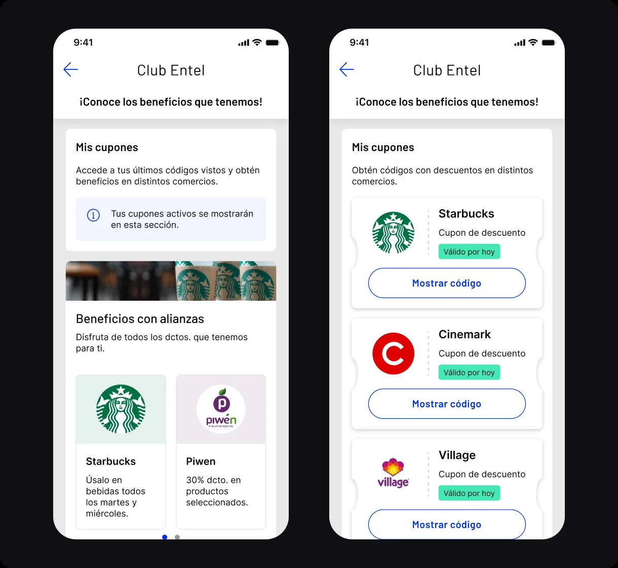 Final Club Entel Home with coupons, partner benefits, events and points
