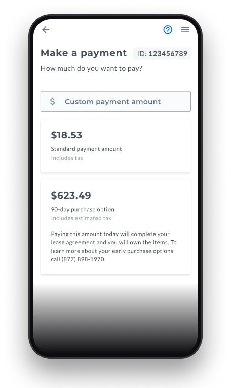 Four screens from the previous payment flow — 1